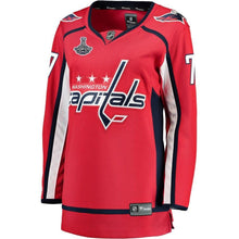 Load image into Gallery viewer, Women s Washington Capitals TJ Oshie Fanatics Branded Red 2018 Stanley Cup Champions Home Breakaway Player Jersey 2018/19 Red