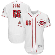 Load image into Gallery viewer, Yasiel Puig Cincinnati Reds 150th Anniversary Baseball Jersey 2018/19