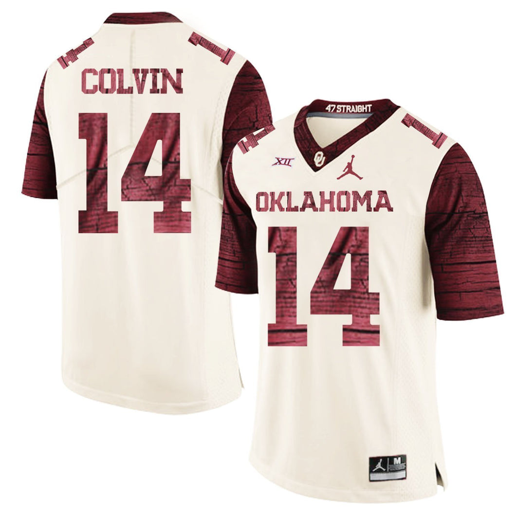 Aaron Colvin Oklahoma Sooners Jordan Football Jersey 2018/19 - Cream