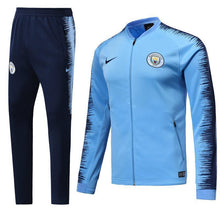 Load image into Gallery viewer, Manchester City Light Blue Tracksuit Training Jackets and Pants 2018/19