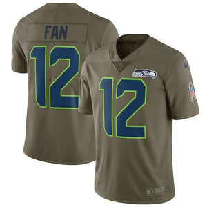 12 Fan Seattle Seahawks Salute To Service Limited Jersey 2018/19 - Olive