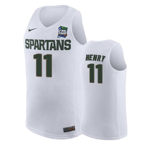 Aaron Henry Michigan State Spartans 2019 Final Four Basketball Jersey 2018/19 - White