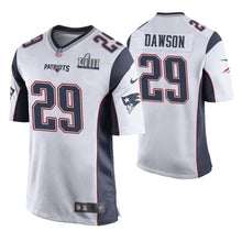 Load image into Gallery viewer, Duke Dawson New England Patriots Super Bowl LIII Game Jersey 2018/19