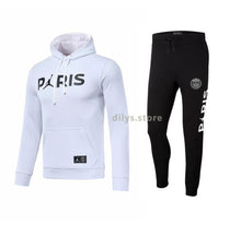 Load image into Gallery viewer, Paris Saint-Germain X Air Jordan Hoodie &amp; Jogger Pants Set - White