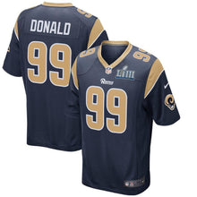 Load image into Gallery viewer, Aaron Donald Los Angeles Rams Super Bowl LIII Game Jersey 2018/19