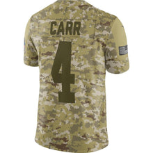 Load image into Gallery viewer, Derek Carr Oakland Raiders Game Jersey 2018/19 Camo