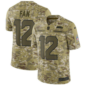 12s Seattle Seahawks Game Jersey 2018/19 Camo