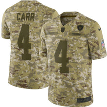 Load image into Gallery viewer, Derek Carr Oakland Raiders Game Jersey 2018/19 Camo
