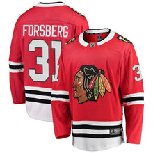Load image into Gallery viewer, Anton Forsberg Chicago Blackhawks Player Swingman Jersey 2018/19