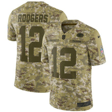 Load image into Gallery viewer, Aaron Rodgers Green Bay Packers Game Jersey 2018/19 Camo