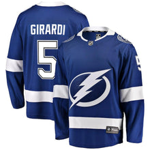 Load image into Gallery viewer, Dan Girardi Tampa Bay Lightnings Player Swingman Jersey 2018/19