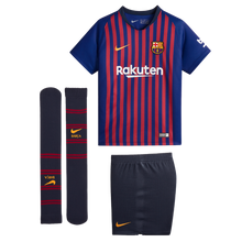 Load image into Gallery viewer, Barcelona Home Kids Football Kit 2018/19
